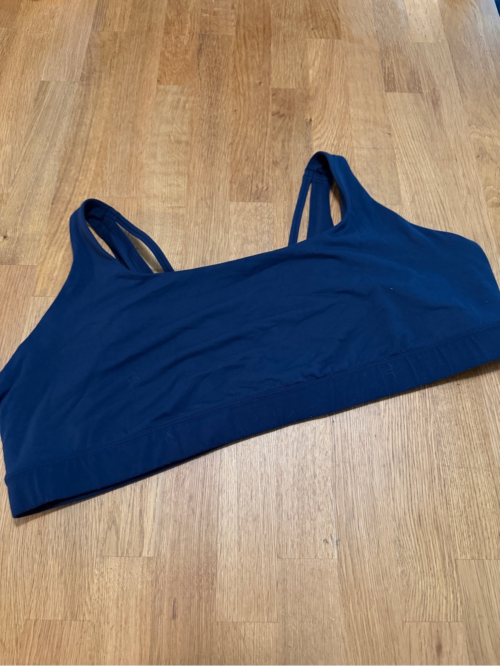 Athleta 3X Navy Blue Exhale Unlined Wireless Sports bra